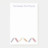 schattig terug naar school Waterverf potloden Post-it® Notes (Voorkant)