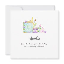 schattig terug naar schoolkantoor op de eerste dag