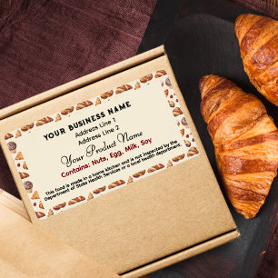 Schattig Texas Cottage Food Law-etiket croissant Etiket