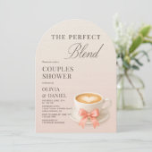 Schattig The Perfect Blend Coffee Koppels Bruiloft Kaart (Staand voorkant)