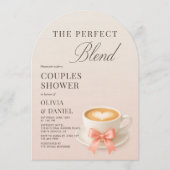 Schattig The Perfect Blend Coffee Koppels Bruiloft Kaart (Voorkant)