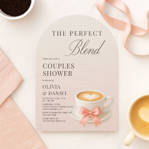Schattig The Perfect Blend Coffee Koppels Bruiloft Kaart