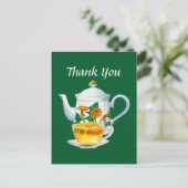 Schattig theehuis dank je briefkaart (Staand voorkant)