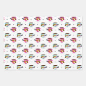 schattig theepartijpatroon van papierbladen inpakpapier vel (Voorkant 2)