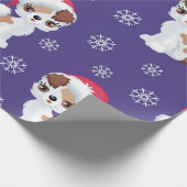 Schattig thema sneeuwvlokken cadeaupapier (Hoek)