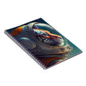 Schattig Tiger Astronaut Notitieboek (Rechterzijde)