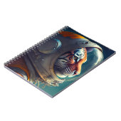 Schattig Tiger Astronaut Notitieboek (Linkerzijde)