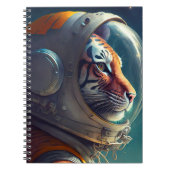 Schattig Tiger Astronaut Notitieboek (Voorkant)