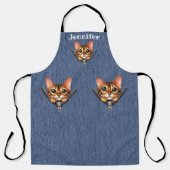 Schattig Tiger Tabby Cat All-Over Print Schort (Voorkant)