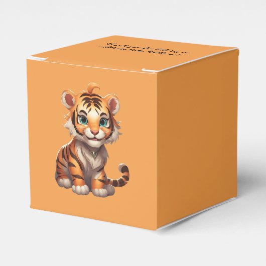 Schattig Tiger Wall Decal Bedankdoosjes (Voorkant Zijde)