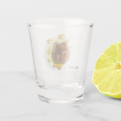 Schattig Tiny Red Pommeren is een ster Shot Glas (Achterkant)