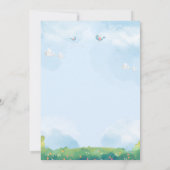 Schattig Tiny Toes & Oerwoud Safari Baby shower Kaart (Achterkant)