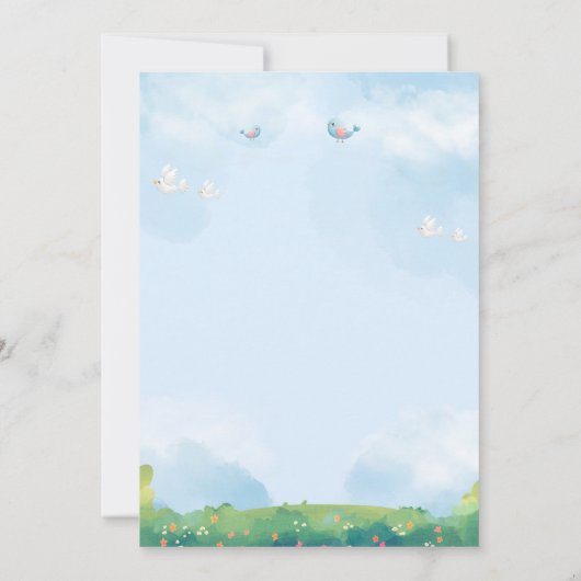 Schattig Tiny Toes & Oerwoud Safari Baby shower Kaart (Achterkant)