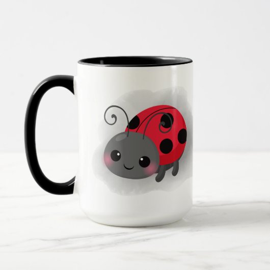 schattig toevoegen monogram dame bug liefhebbers mok (Links)