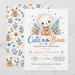 Schattig tot op het Bot Baby Shower voor Jongens Kaart