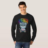 Schattig Transgender Pride Kat Transgender Hart T-shirt (Voorkant volledig)