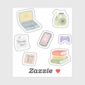 schattig trendy Dank u pack van Sticker (Vel)