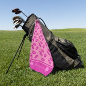 Schattig Trendy Girly Pink Lips Patroon Gepersonal Golfhanddoek (Groen)