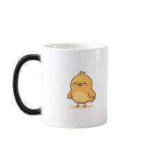 Schattig Treurig Kuiken Minimalistische Cartoon