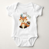 Schattig Tribal Baby Fox Wild One Romper (Voorkant)