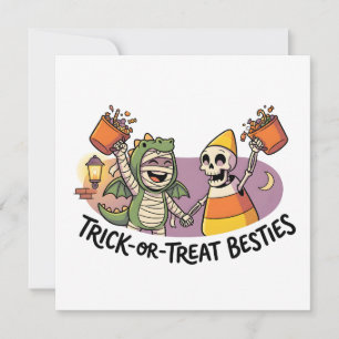 Schattig Trick or Treat Gezelschap Kaart