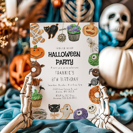 Schattig Trick Or Treat Halloween Verjaardag Kaart