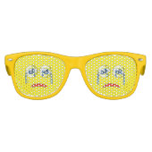 Schattig triest huilen emoji geel kinder zonnebril (Voorkant)