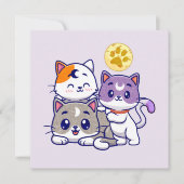 Schattig trio: drie Schattigee katten (Voorkant)
