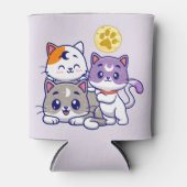 Schattig trio: drie Schattigee katten Blikjeskoeler (Voorkant)