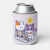 Schattig trio: drie Schattigee katten Blikjeskoeler (Blikje Achterkant)