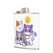 Schattig trio: drie Schattigee katten Heupfles (Links)
