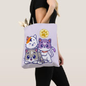 Schattig trio: drie Schattigee katten Tote Bag (Dichtbij)