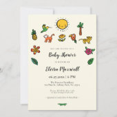 Schattig tropisch Baby shower Kaart (Voorkant)