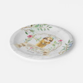 Schattig tropisch Baby shower Papieren Bordje (Gekanteld)