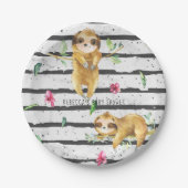 Schattig tropisch Baby shower Papieren Bordje (Voorkant)