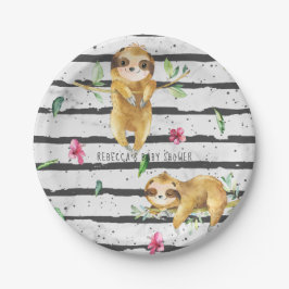 Schattig tropisch Baby shower Papieren Bordje