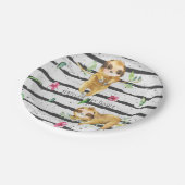 Schattig tropisch Baby shower Papieren Bordje (Gekanteld)