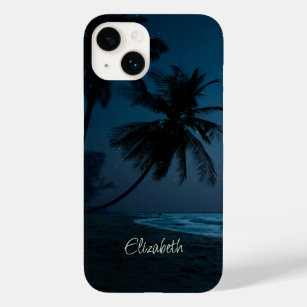 Schattig tropisch strand, palmen Case-Mate iPhone 14 hoesje