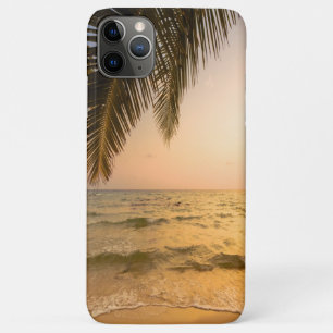 Schattig tropisch strand, palmgolven Sunset Case-Mate iPhone Case