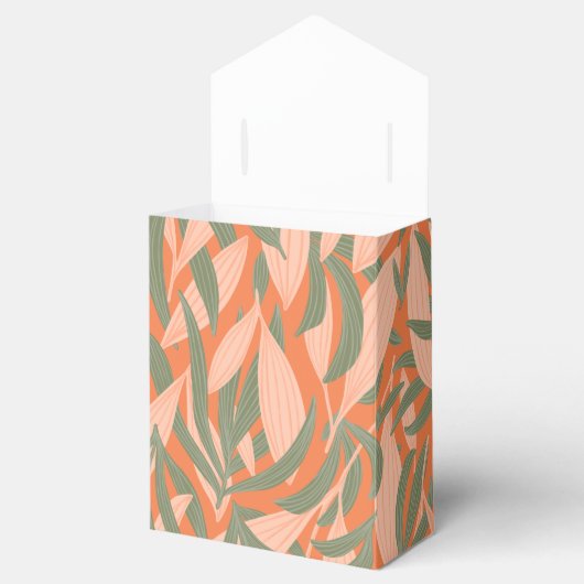 schattig tropisch strand verlaat gevlekt patroon bedankdoosjes (Geopend)