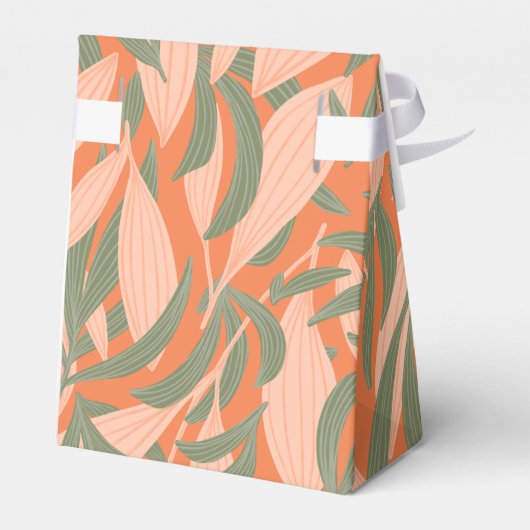 schattig tropisch strand verlaat gevlekt patroon bedankdoosjes (Achterkant)