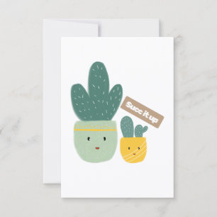 Schattig Tropisch Succulent Kamerplant Smile Kaart