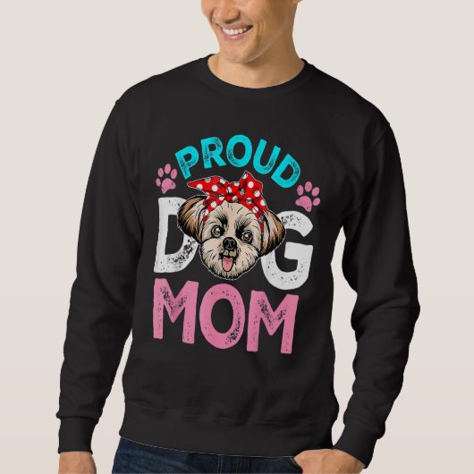 Schattig Trots Shih Tzu Hond Moeder Moederdag 2 Trui (Voorkant)