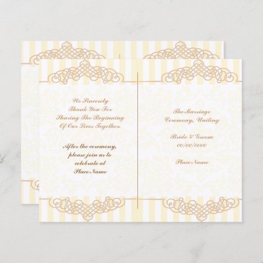 schattig trouwprogramma (Voorkant / Achterkant)