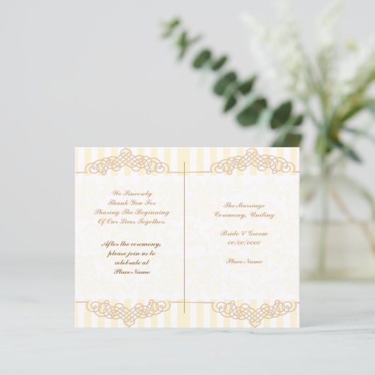 schattig trouwprogramma (Staand voorkant)