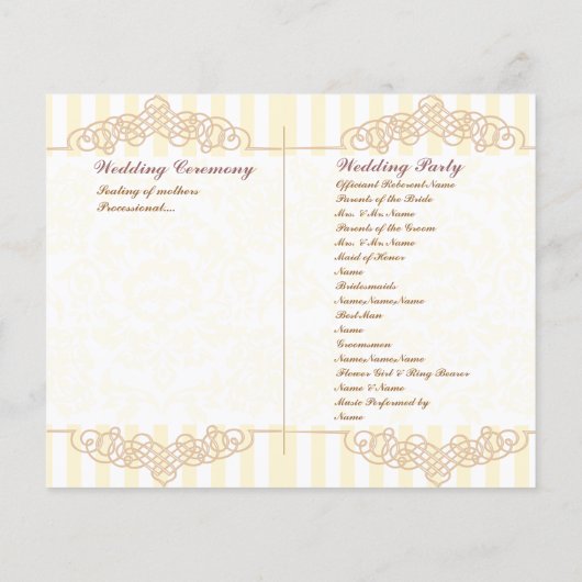 schattig trouwprogramma (Achterkant)