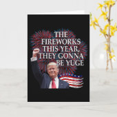 Schattig Trump 4 juli Vuurwerk Zal Geweldig Zijn A Kaart (Gele Bloem)