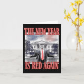 Schattig Trump Het Nieuwe Jaar Is Weer Rood Wit Hu Kaart (Gele Bloem)