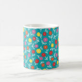 Schattig turquoise bloempatroon koffiemok (Center)