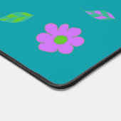 Schattig Turquoise Meisjes Retro Flower Bureaumat (Hoek)